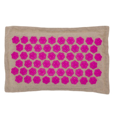 Массажная акупунктурная подушка (квадратная) EcoRelax, розовый-4