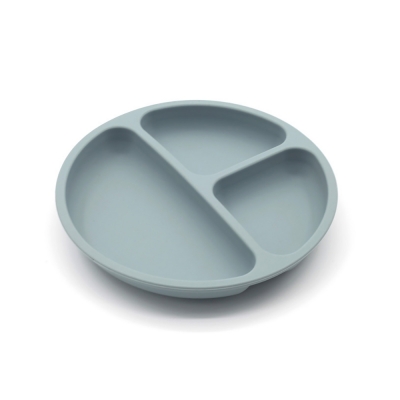Силиконовый набор детской посуды Pixi голубой-4